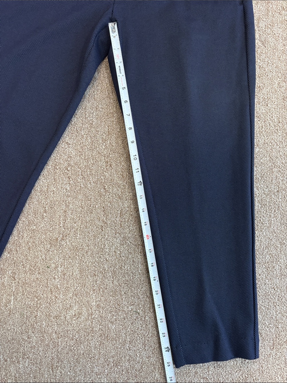 Liverpool Navy Patterned Ankle Pants Women Sz 16/33 Career Office Work Trousers - Picture 4 of 6